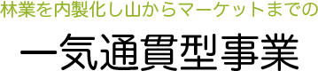 林業を内製化し山からマーケットまでの一気通貫型事業